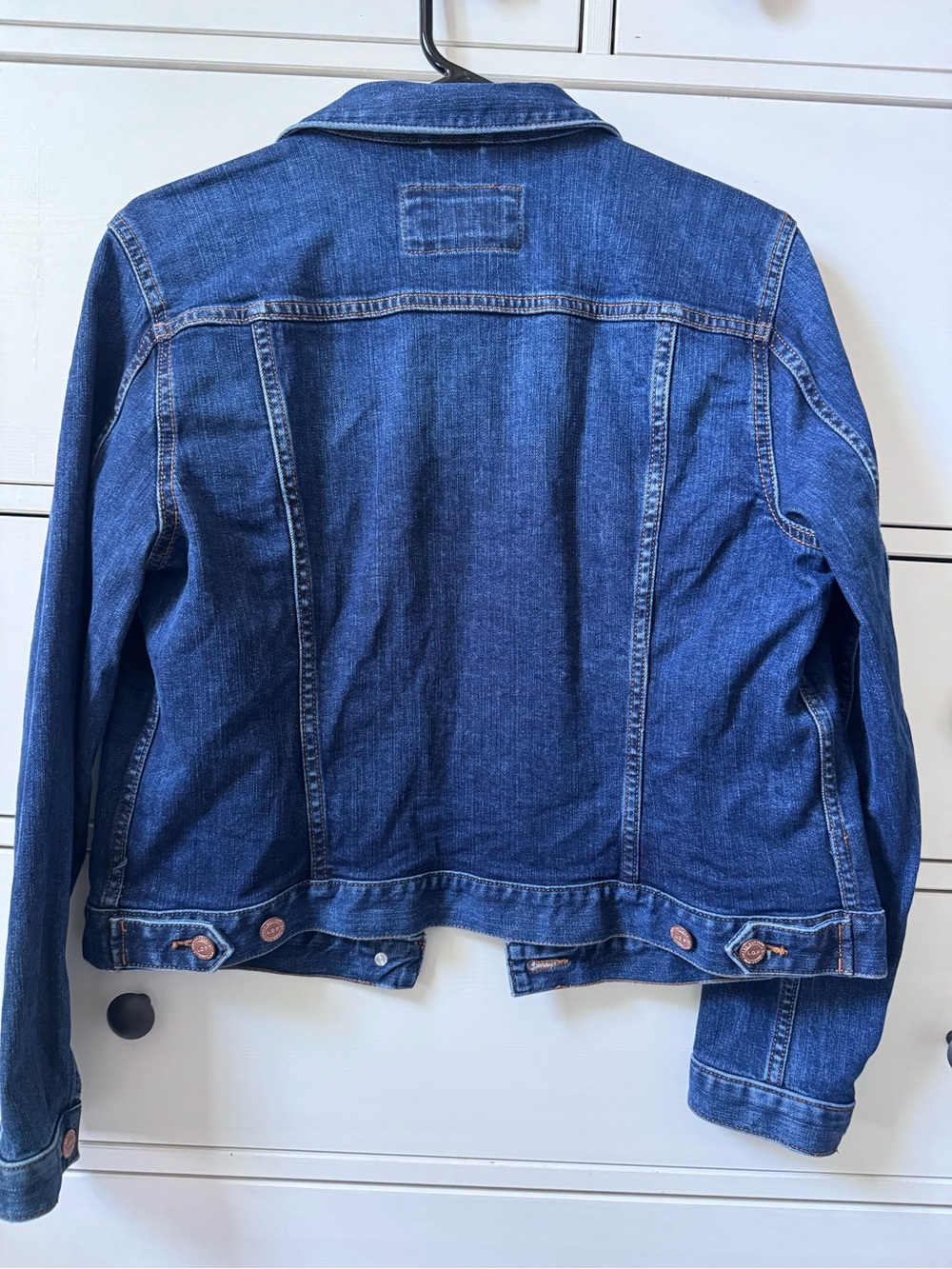 Loft Women's Dark Blue Denim Jacket Petite Large - Picture 9 of 10